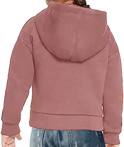 Пуловер с Цветен дизайн, за малки Деца, Hoody с качулка - Girl Art Sponge Fleece Hoodie - Hoody с принтом за деца