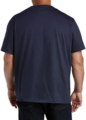 Мъжки тениски с V-образно деколте DXL Big & Tall Essentials от 2 стоки от първа необходимост | Памук, яка в рубчик