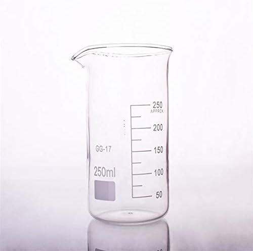 MOUNTAIN MEN Laboratory 6шт 250 мл Стъклена Чаша на Високо форма за Химични лабораторни Везни Лабораторни Измервателни Сгъстено