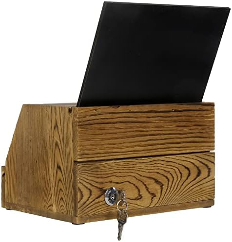 Кутия за дарения MyGift от колекцията Rustic Brown Wood с Брава - на Указания, Бюлетини, Кутия за предложения или Карта на коментари