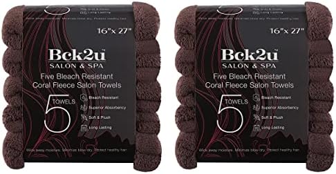Салонные кърпи от микрофибър Arkwright с коралов флисом - (Опаковка от 10 броя), Комплект кърпи за сушене на косата, устойчиви на отбеливанию,