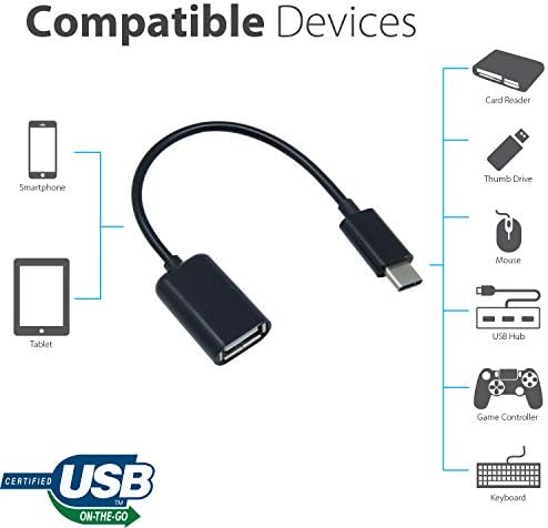 Работи на адаптер за USB OTG-C 3.0 за Realme X9 за бързи, надеждни за използване на мултифункционални функции, като например клавиатури, флаш памети, мишки и т.н. (Черен)
