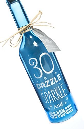Боксови подаръци С led подсветка '30' Стъклена бутилка Starlight на рожден Ден | Красив Декоративен Подарък за дома, Идеален