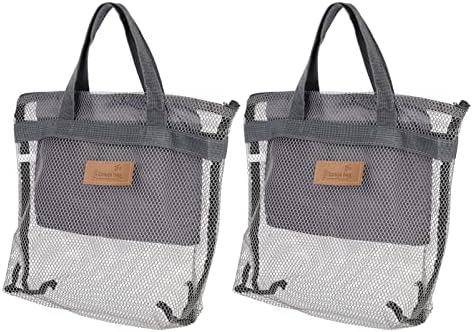 Zerodeko 4 бр., Плажни чанти-тоут, Сгъваеми Плажни Чанти, Лаптоп чанти-Тоут, козметични чанти, 5 бр. сив цвят, 30X28X9,5 cm x 5