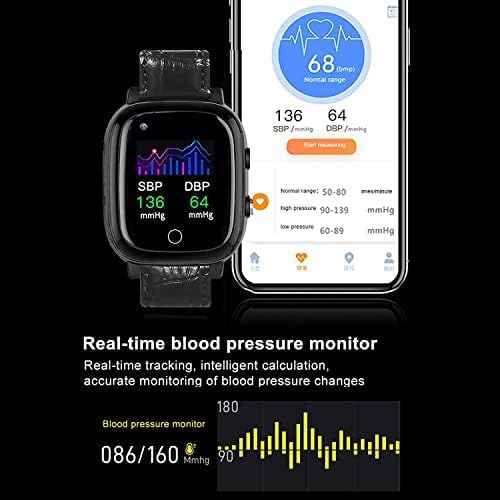 Умни GPS часовници ele ELEOPTION 4G, Часовници за мобилен телефон Android/iOS, Ръчен Часовник с измерване на сърдечната честота, кръвното налягане,