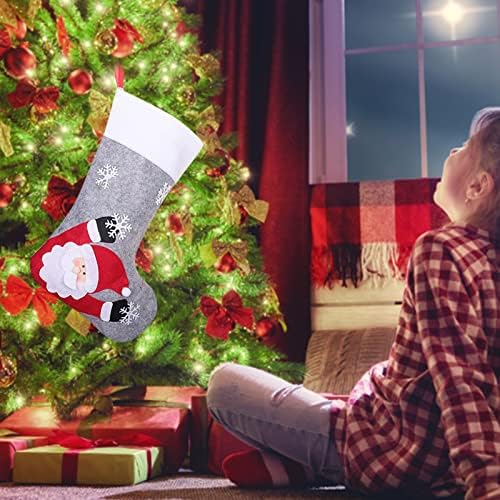 IFOTIME Коледен Отглеждане Подаръчен Пакет с Подсветка Коледна украса в Навечерието на Коледа Чанта за Бонбони Висулка във