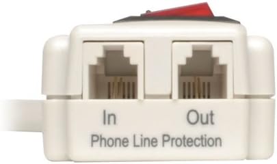 Захранващ кабел за защита от пренапрежение за контакт Трип Lite 6, кабел с дължина 4 метра, Защита телефон / факс / модем,