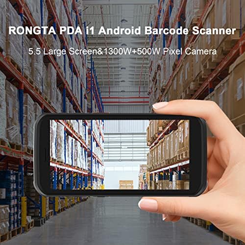 Баркод скенер Rongta Android 11, Преносим Мобилен компютър с терминали предаване на данни PDA с докосване на екрана от 5.5 HD, WiFi и