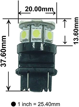 PA LED 2 ЕЛЕМЕНТА 13SMD 3157 Бяла автоматична led крушка 12V за мигач, страничен маркер, стоп, задна, задна светлина (в наличност