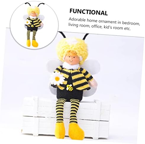 Abaodam Bee Кукла Украшение На Снимката Декоративна Възглавница Възглавница Декоративна Детска Играчка Плат Черни Настолно
