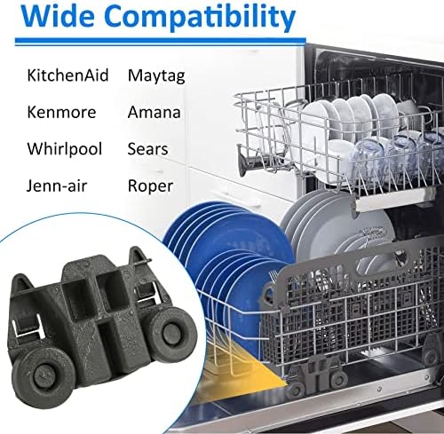 Долният рафт за колелата, за миялна машина W10195417 (4 бр.) за кухненски съдове Kenmore Whirlpool резервни Части за съдомиялна