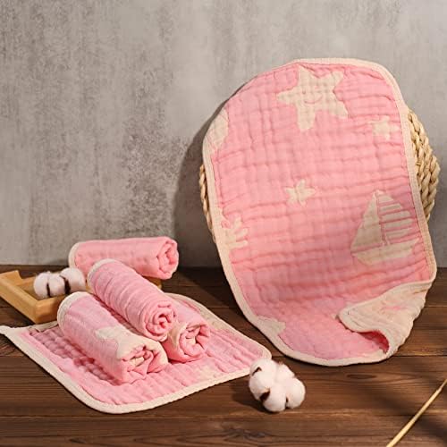Комплект детски мочалок HardNok от ультрамягкого бамбуково плат, 6 опаковки, идеално подходящи за малки момчета или момичета