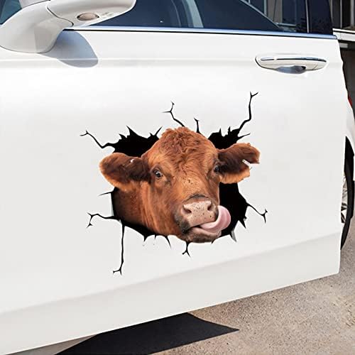 Стикер за автомобил с пукнатини под формата на животни, Стикери Коровьи автомобили, Забавен Стикер На прозореца на колата с животни,