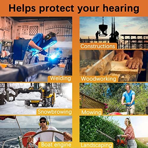 Слушалки ZOHAN EM042 AM/FM-радио с дигитален дисплей, защитни слушалки за уши, Шумоподавляющие Защитни слушалки, Ултра Удобен Слуховата защита за косене на тревни площи и ?