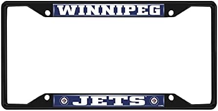 ФАНМАТЫ 31831 Winnipeg Jets Метална Рамка Регистрационен номер С Черна Тапицерия