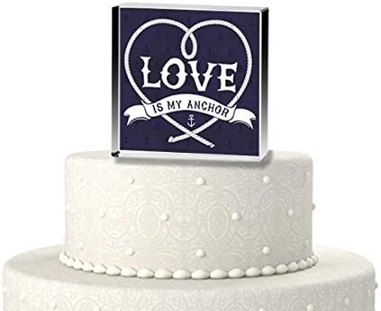FavorOnline Любовта ни Котва, Topper за лятна Сватбена торта - 1