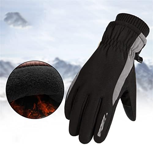 N/A Мъжки Ски ръкавици Зимни Плюс Кадифе Дебели Топли Памучни ръкавици за сензорен екран за спортове на открито (Цвят: A, размер: 28-29