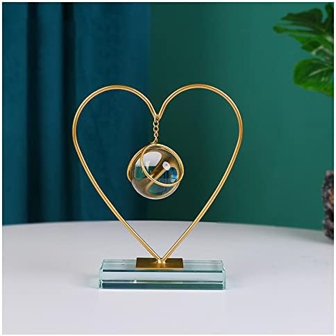 Прозрачна Кристална топка WANLIAN със стойка, Модерен и Луксозен Златен Декор за подарък, Абстрактен Въртящи декор за хола,