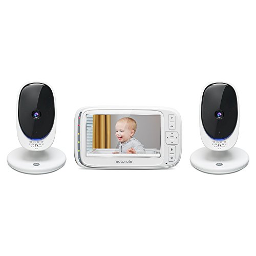 Видеоняня Motorola Comfort 50-2 с 5-инчов цветен LCD дисплей 2 Камера с цифрово увеличение, двупосочен звук, инфрачервено