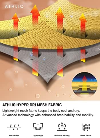 ATHLIO 3 Опаковки Мъжки Майок За Тренировка на мускулите Dry Fit, Тениски За Бодибилдинг с Y-Образно деколте на гърба си, Майк,