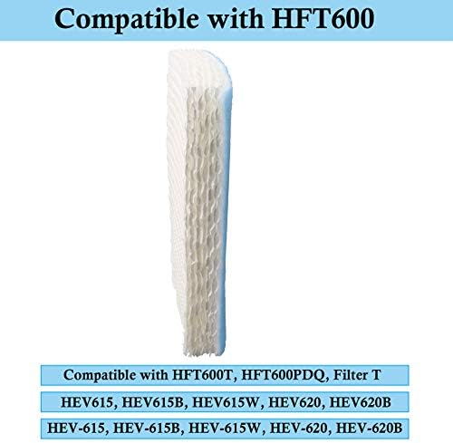 Gxcdizx 4 опаковки Сменяеми филтри за овлажнител въздух HFT600 Filters T са Съвместими с Honeywell HFT600 HEV615 HEV615B HEV615W