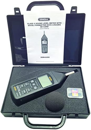 Измерител на Нивото на звука General Tools DSM402SD с SD-карта за регистрация на данни, Звук клас 2