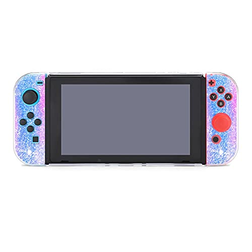 Цветен Блестящ Абстрактен Размытый Шум Защитен Калъф, Съвместим с Nintendo Switch