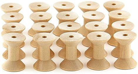 Продукти Hygloss Дървени макари за декоративно-приложно изкуство – Без заноз - Различни размери, 19 парчета, Натурални