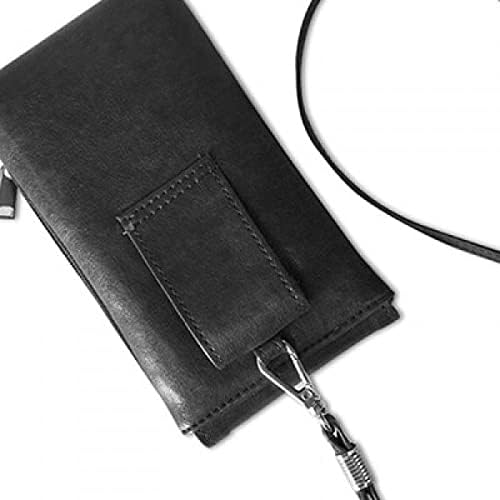 Grey ' s Art Pattern Телефон в Чантата си Портфейл Окачен Мобилен Калъф Черен Джоба
