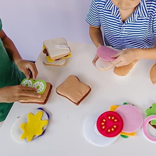 Игра комплект за сандвичи с почувствах храна Melissa & Doug (33 бр.) - Игрален комплект за Сандвичи, от Филц, За Детската кухня, Сандвич