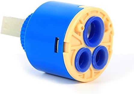 (Опаковка от 3 броя) 35/40 мм Керамичен Патрон За кранче за вода С Вътрешен Регулаторен Клапан ПП Пластмасов Син Практичен (40 мм)
