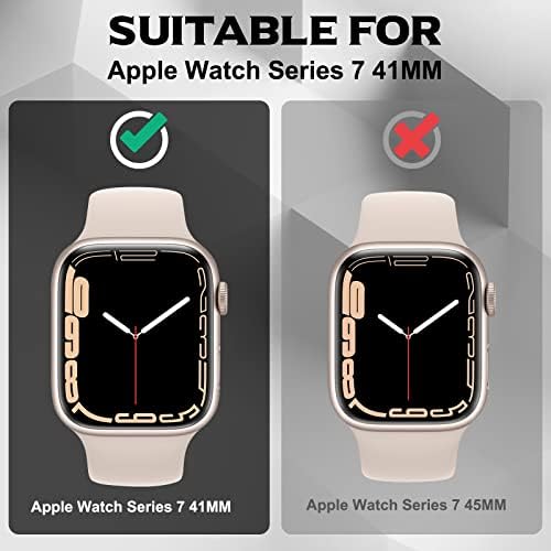 (6 опаковки) Orzero Съвместим с Apple Watch Series 8 41 мм, Series 7 41 мм Защитен калъф за екрана, TPU Кристално Чист