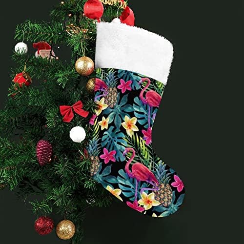 Цвете, Фламинго Ананас Листа Коледен Окачен Отглеждане Чорапи за Коледно Камина Празничен Начало Декор