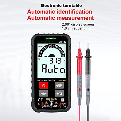 QUUL LCD дисплей на Цифров Мултицет Автоматичен Диапазон VFC Измерител на Капацитет, Напрежение Ток Тестер Измерител на Капацитет