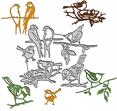 6 бр. bird ' s Nest, Режещи Печати за Животни, Листа, Клони на Дървета, Щанцоване, Метални Шаблони За Релеф, Модел, Форма за Картички,