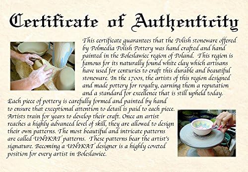 Полска керамика 11 грама Babcia - Бабушкина чаша (тема сърца и цветя) + Сертификат за автентичност