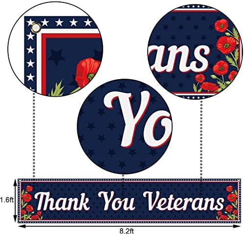 Благодаря На Ветераните Ограда Банер Ден В Памет На Американски Патриотичен Празник, Парти Фон За Фотобудки Външно Украса