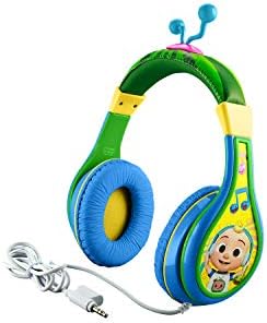 Детски слушалки eKids Cocomelon, Жични слушалки за училище, у дома или при пътуване, Слушалки за деца без объркване с регулатор