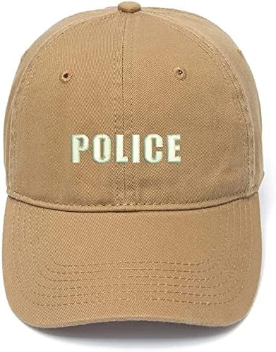 Lyprerazy Мъжка бейзболна шапка С бродерия на Полицай, Ежедневни Памучни Шапки С Бродерия