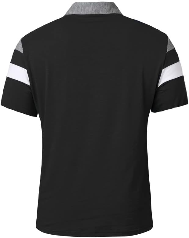 Мъжки Ризи Поло NAVEKULL с къс и Дълъг Ръкав, Ежедневни Лоскутная Риза с яка с цип 1/4 инча в стил Мозайка