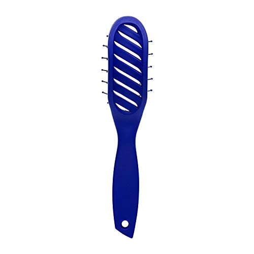 JOHNNY B. Професионална Овална четка за разнищване на косата с вентилация за по-бърз стайлинг и сушене на влажна или Суха (син)