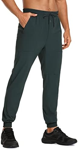 Мъжки Стрейчевые Джоггеры CRZ YOGA за бягане - 29 см, плътно Прилепнали Спортни Леки спортни панталони за джогинг с джобове с цип