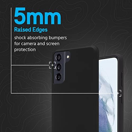 Калъф Pelican Samsung Galaxy S21 FE 5G - Черен с предпазно фолио от закалено стъкло - Защита от падане от височина 15 метра, защита от мръсотия, защита от пръстови отпечатъци и проте