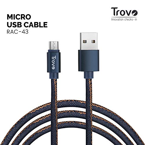 USB кабел Trovo Android 3A, съвместим с устройства с Android, кабел за бързо зареждане, много издръжлив, медна тел, дизайн