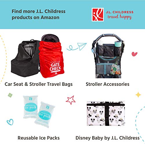 J. L. Childress Pack 'N Protect, Изолирано чанта-хладилник за стъклени бебешки бутилки и хранителни контейнери, Преносими за пътуване