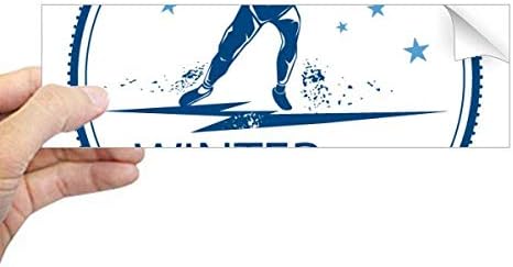 DIYthinker Зимен Спортен Ски Костюм и Обувки Модел с Правоъгълна Стикер Върху Бронята на Стикер На Прозореца Лаптоп