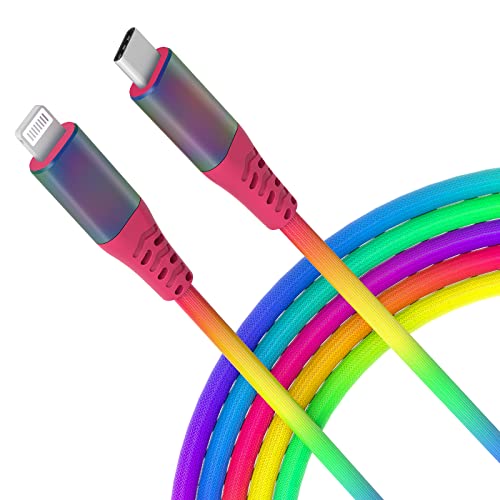 MICFLIP [Сертифициран от Apple Пфи Кабел за бързо зареждане USB-C към Lightning, Кабел за зареждане от източника на захранване за iPhone
