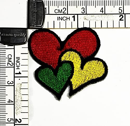 Kleenplus Мини Цветна Нашивка във формата на Сърце, Свети Валентин Сладки Етикети с Цифри във формата на Сърце, Занаяти, Изкуство, Шиене,