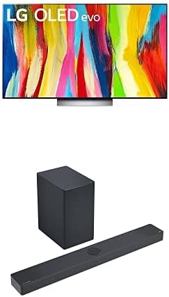 LG C2 Series 55-инчов OLED evo Smart TV OLED55C2PUA, 4K телевизор с поддръжка на изкуствен интелект 2022 година, вградена звукова панела