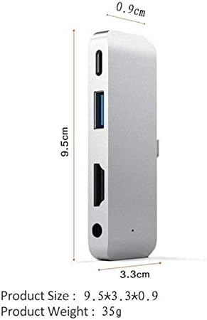 Адаптер WYFDP USB Type-C Mobile Pro Хъб с конектор USB-C за зареждане на PD, конектор USB 3.0 и 3.5 мм за слушалки, възел